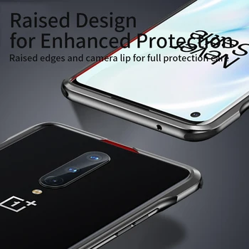 Telefon rezistent la socuri Caz pentru ONEPLUS 8 Pro Ultra Subțire Complet Capacul de Protecție cu Aer Geanta de Lux Aluminiu Coajă de Metal