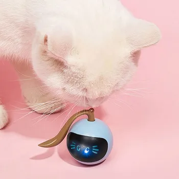 Animale de companie Inteligente Interactive Jucărie Pisica plin de culoare LED-uri Auto de Rotație Minge Jucarii USB Reîncărcabilă Pisoi Electronice Mingea Jucarii