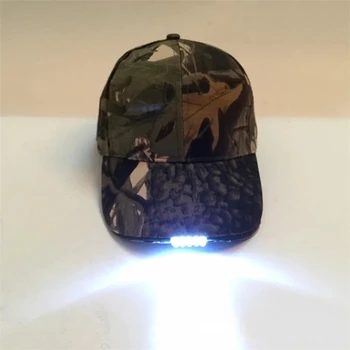 Lampă cu LED-uri Sapca Camuflaj Pescuit de Noapte Pălărie de Lumină în aer liber Capac Duck Limba Alpinism Hip Hop Snapback