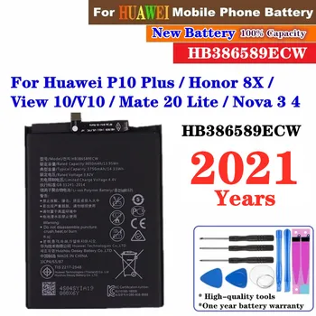 2021 3750mAh HB386589ECW Baterie Pentru Onoarea 8X Huawei P10 plus Amice 20 Lite Nova 3 4 Vizualizați 10 V10 Baterii de Telefon Mobil + Instrumente