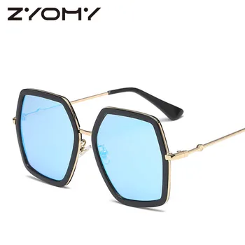 Q Unisex ochelari de Soare de Designer de Brand de Lux Poligon de Conducere Ochelari Gafas Oculos De Sol Mare Cadru de Conducere UV400 Ochelari Gafas
