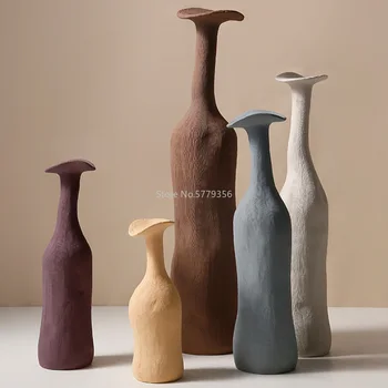 1buc Moderne, Creative, Vaza Ceramica Minimalist Morandi Colorate, Vaze LIving Home Decor Stil Nordic Sculptura Arta Ornamente