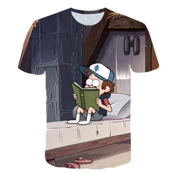 Topuri Tricou de Vara pentru Copii 2021 Strada Harajuku Style Drăguț desen Animat Amuzant Fată Băiat 3D Moda T-Shirt O de Gât Pierde T-Shirt