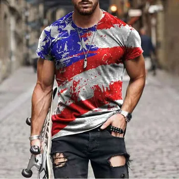 De vară pentru Bărbați T-Shirt Europene Și Americane de Moda de Stradă 6 Bere Shiel 3D Imprimate Haine, Liber de Mari Dimensiuni cu Uscare Rapida, T-Shirt