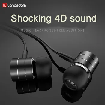 Langsdom Metal în ureche Căști I7A portabil de gaming headset super bass stereo sport căști cu fir mi-7A cu microfon Pavilioane