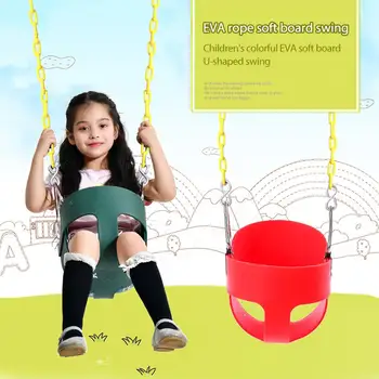 Zbor Leagăn De Grădină Pentru Copii Agățat Jucăriile Scaun Cu Înălțime Reglabilă Corzi De Interior, De Exterior Jucarii De Curcubeu Curbat Bord Swing Scaun