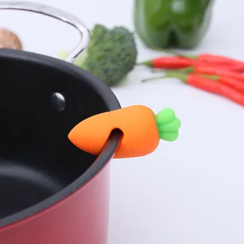 NOI Ridica capacul Anti-overflow dispozitiv de fierbere supa de Silicon morcov drăguț forma de instrumente de Bucatarie Acasă reutilizabile instrumente de Gătit