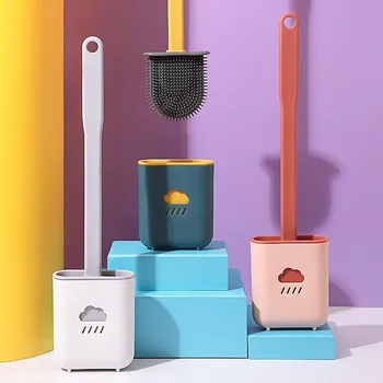 Desene Animate Noi Toaletă Baie Instrumente De Curățare Silicon Perie De Toaletă Cu Perie De Toaletă Titularul Creative De Curățare Set De Perie De Curățare