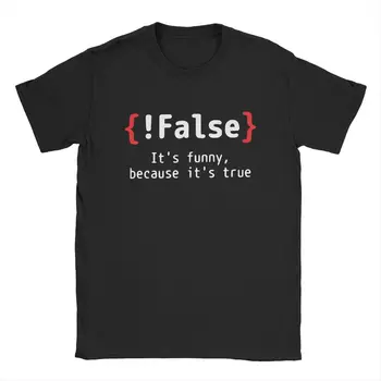 Bărbați Fals e Amuzant Programare Glumă Tricou Programator Programator, Inginer de Topuri de Bumbac Gât Rotund Tricou 4XL 5XL T-Shirt
