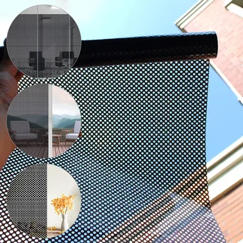 Perforate cu Ochiuri foliile autoadezive Soare Fereastră Autocolante Punctată Un Fel de Film de Confidențialitate Fereastra Autocolante pentru Biroul de Acasă