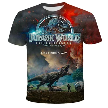 Jurassic Park Tricou Copil Dinozaur Imprimate 3D de Imprimare T-Shirt Casual Minunat Topuri Lumea Jurassic Tricouri Copii Băiat Haine de Fata