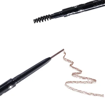 Super Slim Creion Sprancene Dual-a Încheiat cu o perie sprânceană de lungă durată Impermeabil Face Moale și Netedă Creion Sprancene Machiaj Instrument