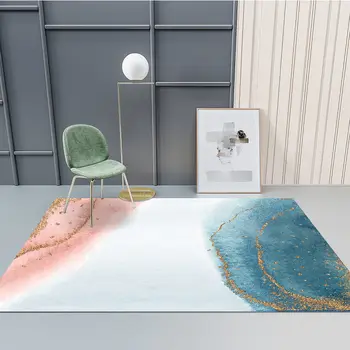 Modern Nordic Mare Covor Camera de zi Imprimare 3D Aur Roz Abstracte Colorate Pentru Bucatarie Dormitor Zonă de Covor Personalizat Acasă Mat