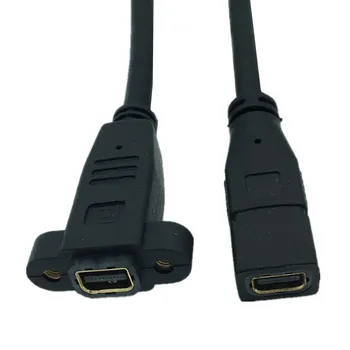 Mini DisplayPort Feminin Soclu de Montare pe Panou, de la mini DisplayPort Feminin Extensie Cablu mini DP sex Feminin pentru a minidp de sex Feminin cablu 0.3 m