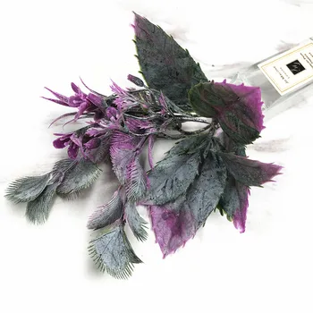 YOOROMER 10pieces artificiale plante artificiale linie violet ramuri de flori false decorațiuni pentru bradul de Crăciun DIY accesorii