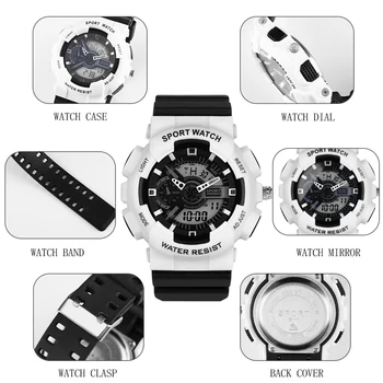 Ceasuri Sport Barbati De Moda De Înaltă Calitate Led-Uri Digitale Ceas Digital Impermeabil Watchbands Ceasuri Mens Relogio Masculino