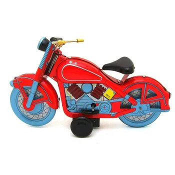 1 buc Motocicleta de Echitatie o Masina Tin Jucării de Epocă Vânt de Până Circ Cursa de Echitatie O Masina Clockwork Jucărie Distractiv de Colectie Retro Decor Acasă