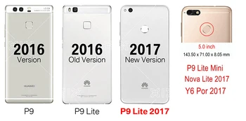 Pentru Huawei P9 Lite mini Y6 Pro 2017 Bucurați-vă de 7 PU Caz din Piele Relief 3D Fluture Flip Cover Pentru Huawei P 9 P9 Lite 2017 2016