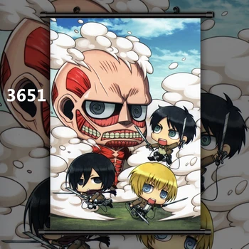 WTQ Atac pe Titan Eren Levi Mikasa Armin Erwin Anime Manga Decor de Perete de Perete de Artă Cameră Decor Decor Acasă