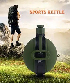 580ml Flexibil de Sport Ori Apa de Sticla Leakproof de Călătorie Portabil Camping Drumetii Alpinism Gel de Siliciu Fierbător Birou Sticla de Apa