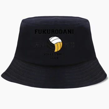 Anime-Ul Japonez Haikyuu Panama Bob Pălării Volei Club Fkurodani Găleată Pălărie De Vară Barbati Femei Pescar Sepci Hip Hop Plajă Capac