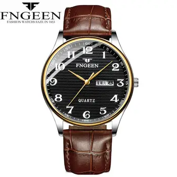 Reloj Hombre FNGEEN ceas barbati montre homme Display Digital Bărbați Ceasuri Cuarț ceas de mână varsta de Mijloc de Aur Impermeabil Ceas masculin