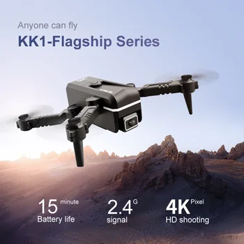 KK1 drona 4k HD cu unghi larg camera 1080P WiFi fpv drone camera dublă quadcopter transmisie în timp real elicopter de jucărie