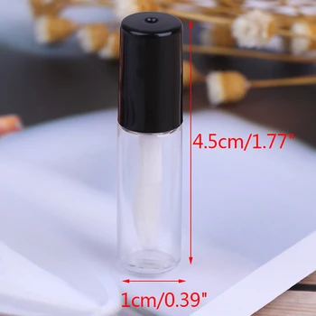 10BUC Gol Transparent PE Buze Luciu de Tuburi de Plastic Balsam de Buze Tub de Ruj Mini Eșantion Cosmetice Recipient Cu Capac