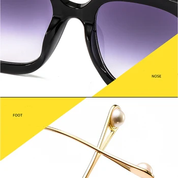 Cadru Mare De Brand Designer De Ochelari De Soare Patrati Femei Bărbați 2020 Unic Leopard Ochelari De Soare Femei De Lux Pearl Ochelari De Oculos Nuante