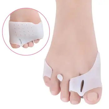 Kapmore 2 BUC Soft Toe Separator 3-gaura Elastic Respirabil Deget Îndreptat Metatarsian Tampoane Degetele de la picioare Exterioare Aparat Picior de Îngrijire