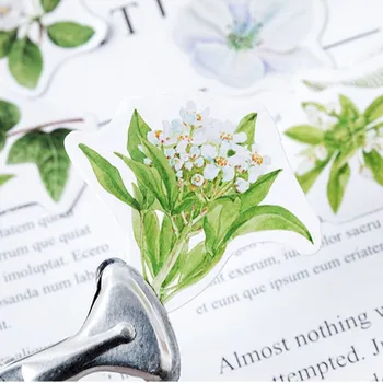 46pcs Gardenia Flori Proaspete DIY cutie scrapbooking autocolant plic Jurnal Eticheta de Papetărie