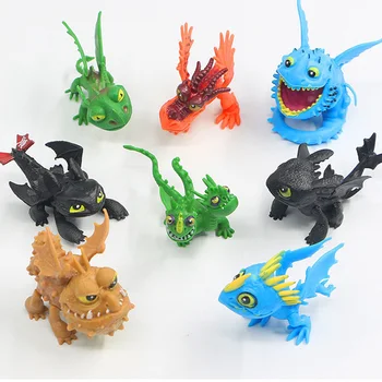 8CM Dragon, Dinozaur ia Figurine Anime Figurina Personaj de Desene animate Film Kawaii Model din PVC Figura Anime Copii Jucarii Cadou Papusa