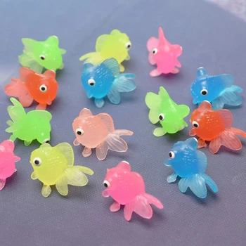 7 Buc Moale TPR Goldfishes Modele Epoxidice Material de Umplere Umplere Cristal Ocean Rășină 3D Mini Pește Modelare