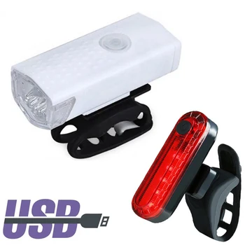 Roata de Bicicletă Lumina USB Reîncărcabilă 300 de Lumeni, 3 Moduri de Biciclete Lampa de Lumina Farurilor Fata Cu Lupul Stea de Lumină Stop cele mai Noi