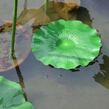 Verde Artificial EVA Fals Frunze de Lotus Flori de nufăr Plutind Piscină Plante