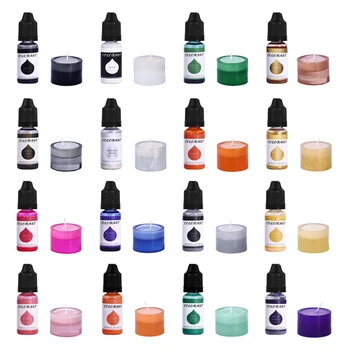 24 Culori/Set 10ml Rășină Pigment Set DIY Rășină Epoxidică Lichid Colorant Lumânare Săpun Colorat Vopsea de Luare de Bijuterii Accesorii