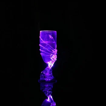 LED-uri de Lumină de Sus a Craniului Laba Bea Cana Pahare de Vin Halloween Petrecere Cupa Violet Fuuny Craniu Petrecere Cupa