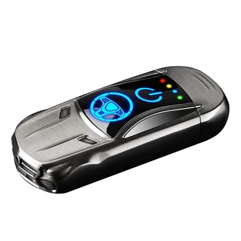 USB de Încărcare cu Plasmă Masina Sport Model Bricheta Windproof Dublu Arc de Țigară LED Impuls Electric Bricheta Cadou Barbati