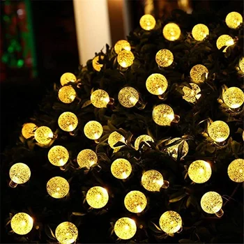 20/50/100 LED-uri Cristal ball 5M/10M Lampa Solara LED-uri de Putere Șir de Lumini de Basm Solare Ghirlande Grădină Crăciun Decor în aer liber.