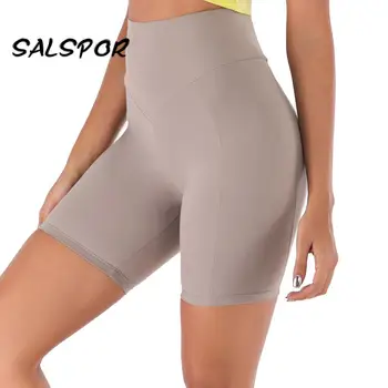SALSPOR Genunchi-Lungime de Funcționare Femei Jambiere Talie Mare Antrenament Push-Up Legging Sală de Energie Activewear Colanti Femei Pantaloni Negri