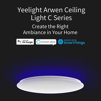 Yeelight Wifi Arwen Inteligent Lumina Plafon Bluetooth Lampă Ambientală 50W RGB Colorate Reglabil Lucra cu Google Acasa Amazon Alexa