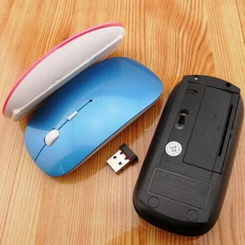 1 buc Slim 2.4 ghz Usb Wireless Office Mouse Silențios Modul Dual Șoareci Optice Pentru Calculator, Laptop, Pc, Tabletă Și Telefon Inteligent