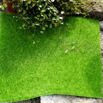 15x15cm Mini Zână Grădină de Simulare Plante Artificiale Fals Moss gazon Gazon Iarba Verde Micro Papusa Casa Decor