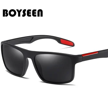 BOYSEEN TR90 Dreptunghi Polarizat ochelari de Soare pentru Barbati ochelari de Soare de Conducere UV400 Ochelari de Sport in aer liber Full-Frame P0101
