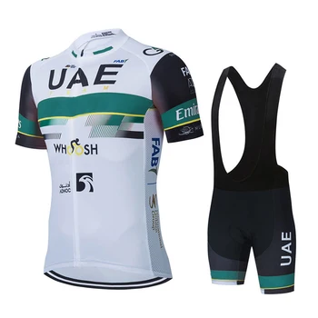 Echipa 2021 emiratele arabe unite Ciclism Jersey 19D Biciclete pantaloni Scurți Set Ropa Ciclismo MENS Vara Uscat Rapid cu BICICLETA Maillot Pantaloni Îmbrăcăminte