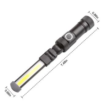 LED COB Mână Torța de Lucru Lampă Reîncărcabilă USB Torch Lampă de Inspecție Lampă de Urgență