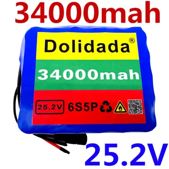 24V 34Ah 6S5P 18650 li-ion baterie pack 25.2 v 34000mAh biciclete electrice moped /electric/baterie litiu-ion