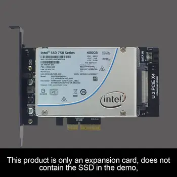 PCI-E Riser Card 3.0 X16, 4X La U. 2 SFF-8639 Adaptor NVMe PCIe SSD PCI-e La U2 Card M. 2 unitati solid state 2.5 Inch SSD PCI-EX16 Intel