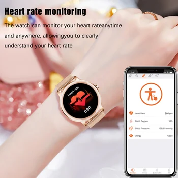 LIGE 2021 Nou Ceas Inteligent Femei Fiziologice Rata de Inima de Monitorizare a Presiunii arteriale Pentru Android IOS Impermeabil Doamnelor Smartwatch
