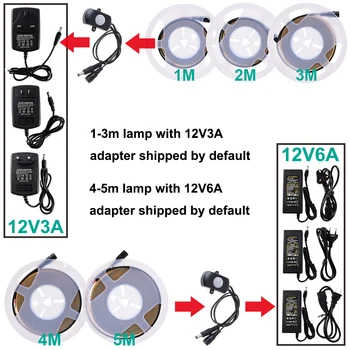 1-5M PIR Activat Corpul Senzorului de Lumina Benzi a CONDUS 10W 16.4 FT Senzor de Lumina Dulap LED-uri de Iluminat Interior, corpuri de Iluminat pentru Bucătărie